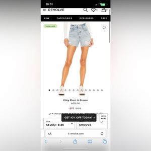 23 inch waist Long / Bermuda Jean AGOLDE shorts.